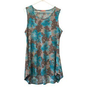 Simply Aster by Firmiana Size1X Tunic Sleeveless Top Stretch Athletic Athleisure